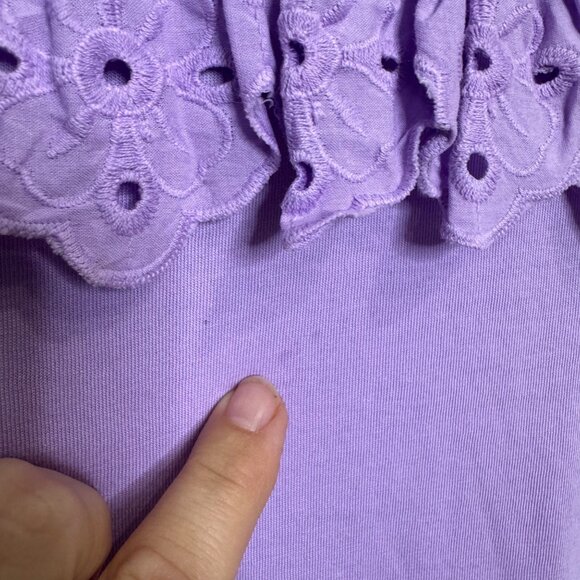 LILLY PULITZER bev lavender eyelet top size M - Picture 5 of 7